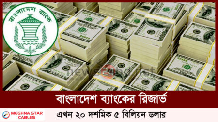বাংলাদেশ ব্যাংকের রিজার্ভ এখন ২০ দশমিক ৫ বিলিয়ন ডলার