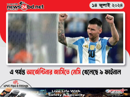 এ পর্যন্ত আর্জেন্টিনার জার্সিতে মেসি খেলেছে ৯ ফাইনাল