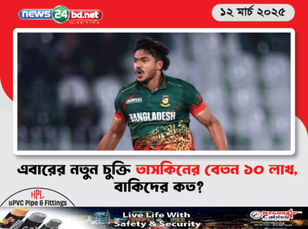 এবারের নতুন চুক্তি তাসকিনের বেতন ১০ লাখ, বাকিদের কত?