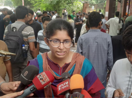 ব্যাপক সাড়া পাচ্ছি, জয়ের ব্যাপারে আশাবাদী : ভিপি প্রার্থী উমামা ফাতেমা