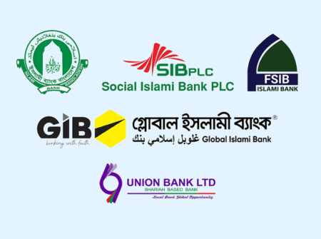 একীভূত প্রক্রিয়ায় পাঁচ শরিয়াহ ব্যাংকের শেয়ার লেনদেন স্থগিত