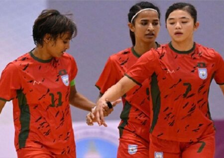 সাফ নারী ফুটসালে শ্রীলঙ্কাকে ৬-৩ গোলে হারালো বাংলাদেশ