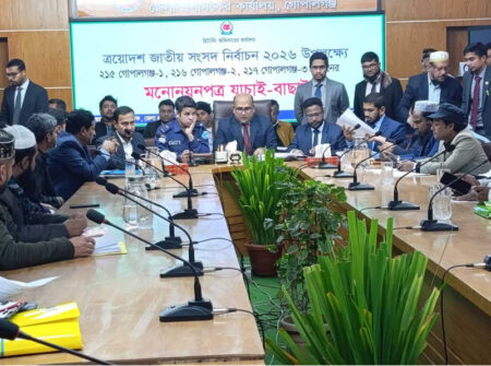 গোপালগঞ্জের দুটি আসনে ১০ প্রার্থীর মনোনয়নপত্র বাতিল ঘোষণা