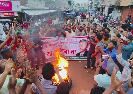 দীপেন দেওয়ানের পদত্যাগের খবরে বাঘাইছড়িতে বিক্ষোভ, সিদ্ধান্ত প্রত্যাহারের দাবি