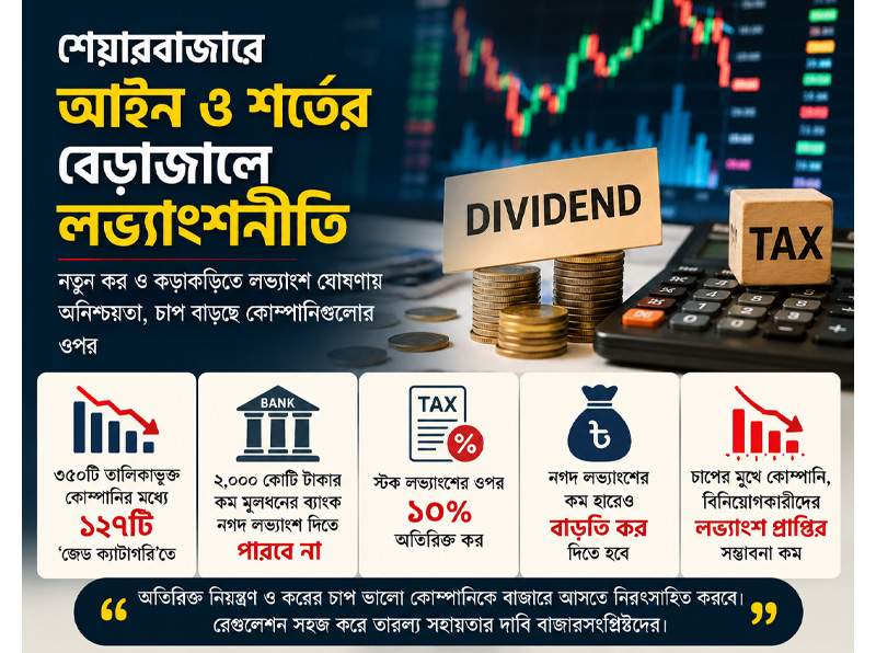 আইন-কড়াকড়িতে লভ্যাংশ সংকটে শেয়ারবাজার