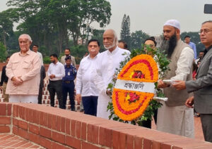 জাতীয় স্মৃতিসৌধে শ্রদ্ধা জানালেন নতুন মন্ত্রিসভার ছয় সদস্য
