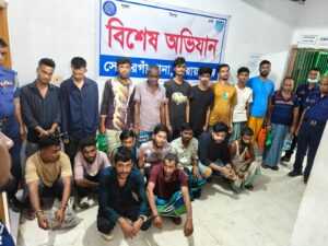 সোনারগাঁওয়ে পুলিশের অভিযানে ধর্ষণ ও ছিনতাইকারীসহ গ্রেফতার ১৯