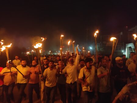সোনারগাঁওয়ে আওয়ামী লীগের অপতৎপরতার প্রতিবাদে যুবদলের মশাল মিছিল