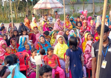 বীরগঞ্জে হা-ডু-ডু খেলা ঘিরে দর্শকের উপচেপড়া ভিড়