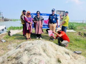 সোনারগাঁওয়ে মেঘনা নদীতে মা ইলিশ সংরক্ষণ অভিযান, ৫০ হাজার মিটার জাল উদ্ধার ও ধ্বংস